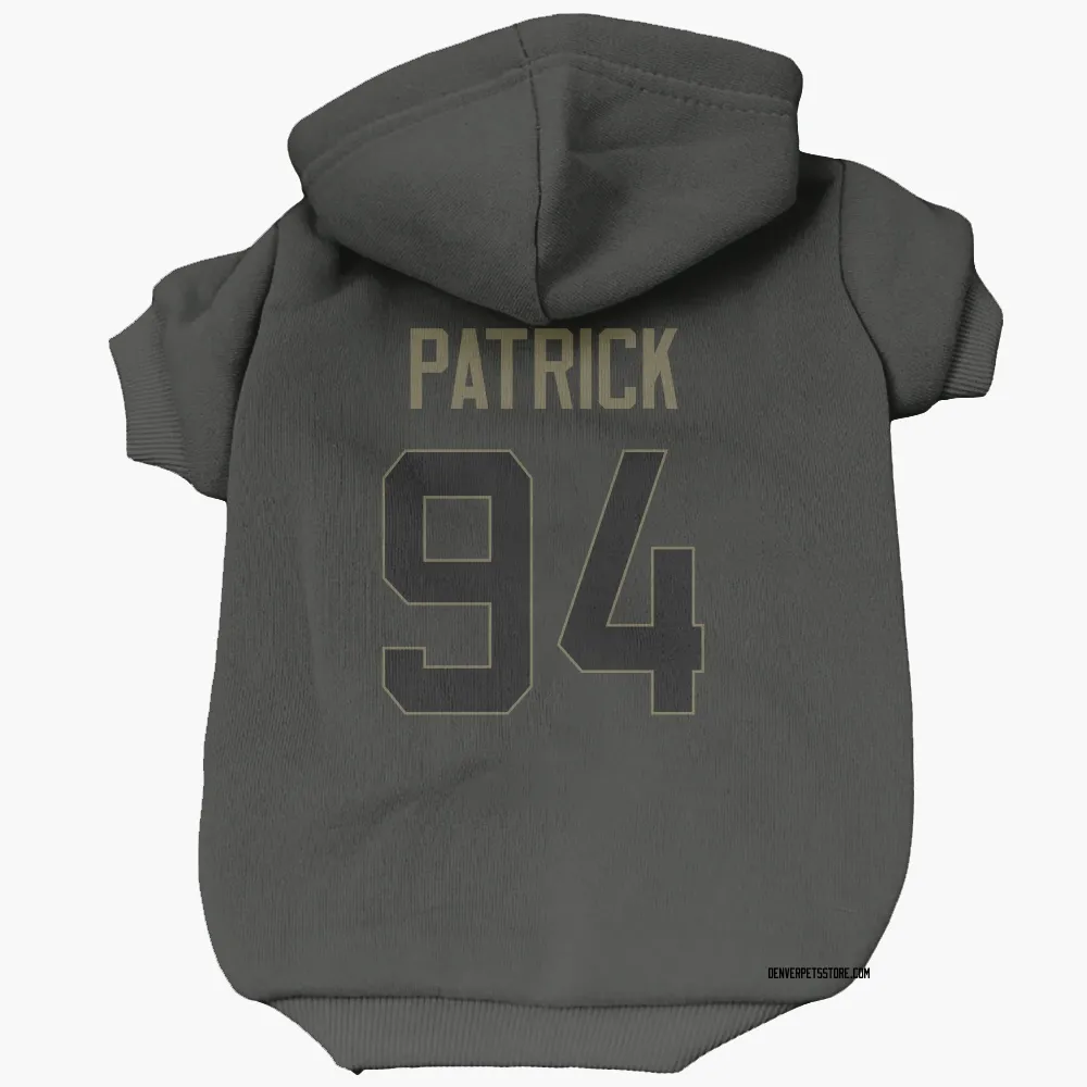Denver Broncos Aaron Patrick Black Service Pet Hoodie for Dog & Cat