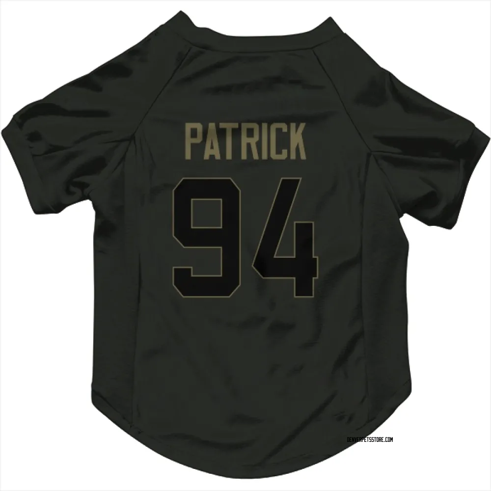 Denver Broncos Aaron Patrick Black Service Pet Jersey for Dog & Cat