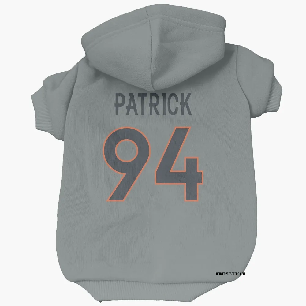 Denver Broncos Aaron Patrick Gray Pet Hoodie for Dog & Cat