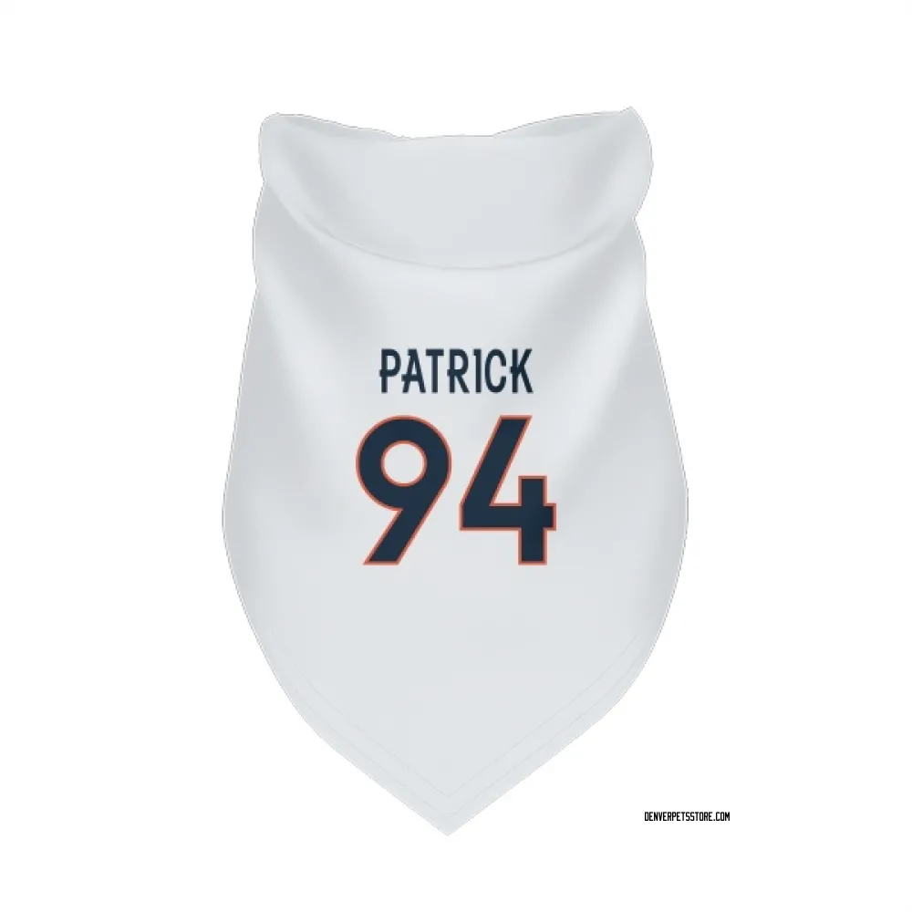 Denver Broncos Aaron Patrick White Pet Bandana for Dog & Cat