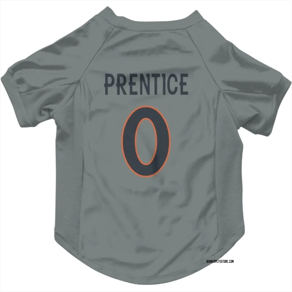 Denver Broncos Adam Prentice Gray Pet Jersey for Dog & Cat