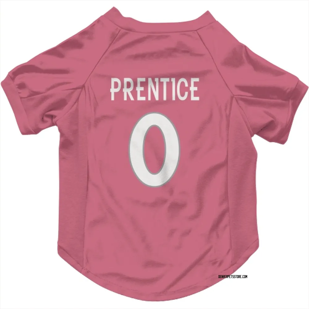 Denver Broncos Adam Prentice Pink Pet Jersey for Dog & Cat