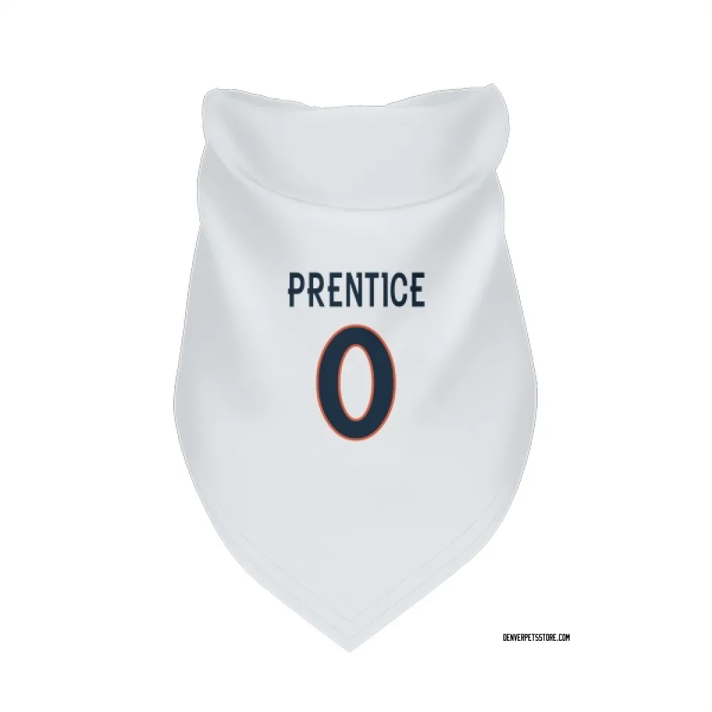 Denver Broncos Adam Prentice White Pet Bandana for Dog & Cat