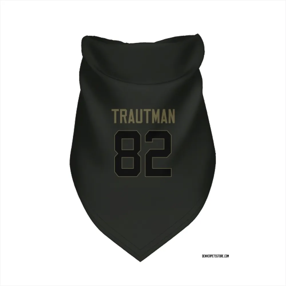 Denver Broncos Adam Trautman Black Service Pet Bandana for Dog & Cat