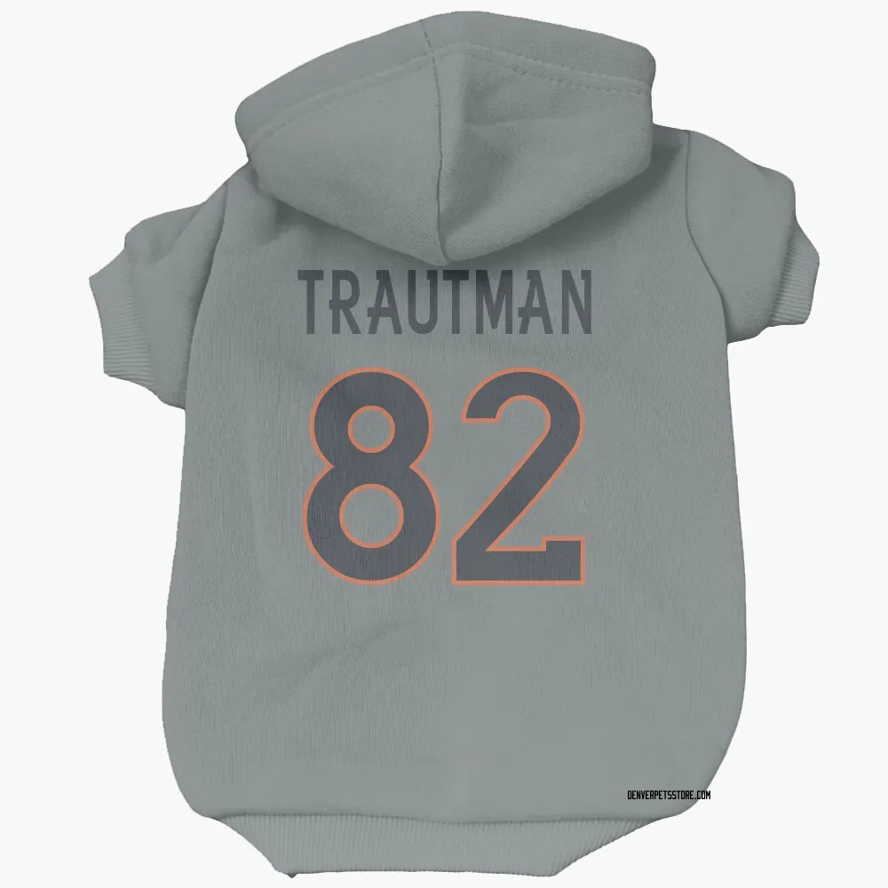 Denver Broncos Adam Trautman Gray Pet Hoodie for Dog & Cat