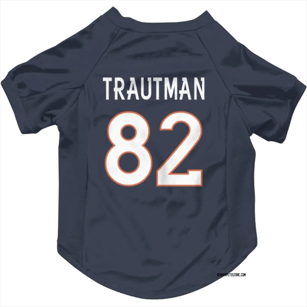 Denver Broncos Adam Trautman Navy Pet Jersey for Dog & Cat