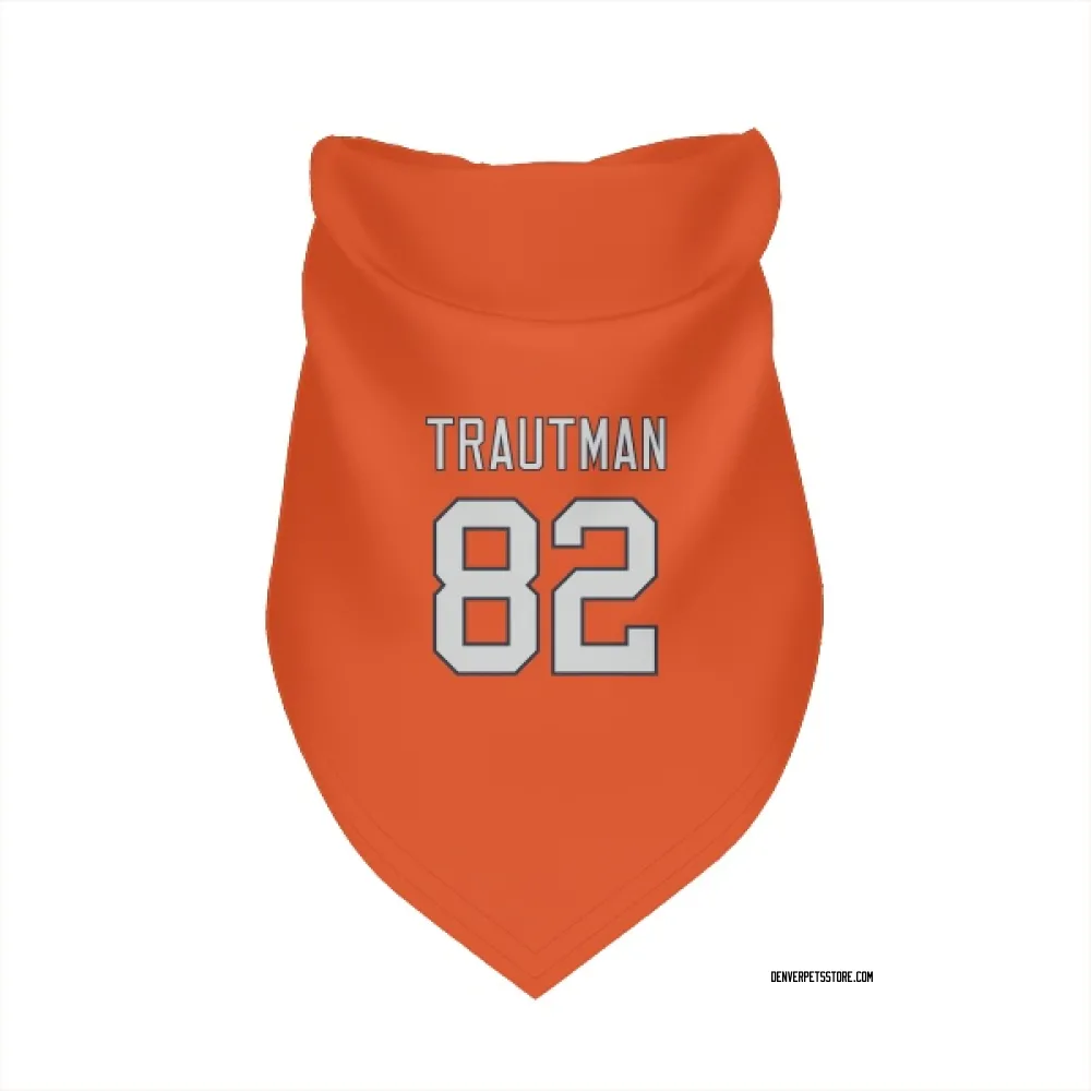 Denver Broncos Adam Trautman Orange Pet Bandana for Dog & Cat