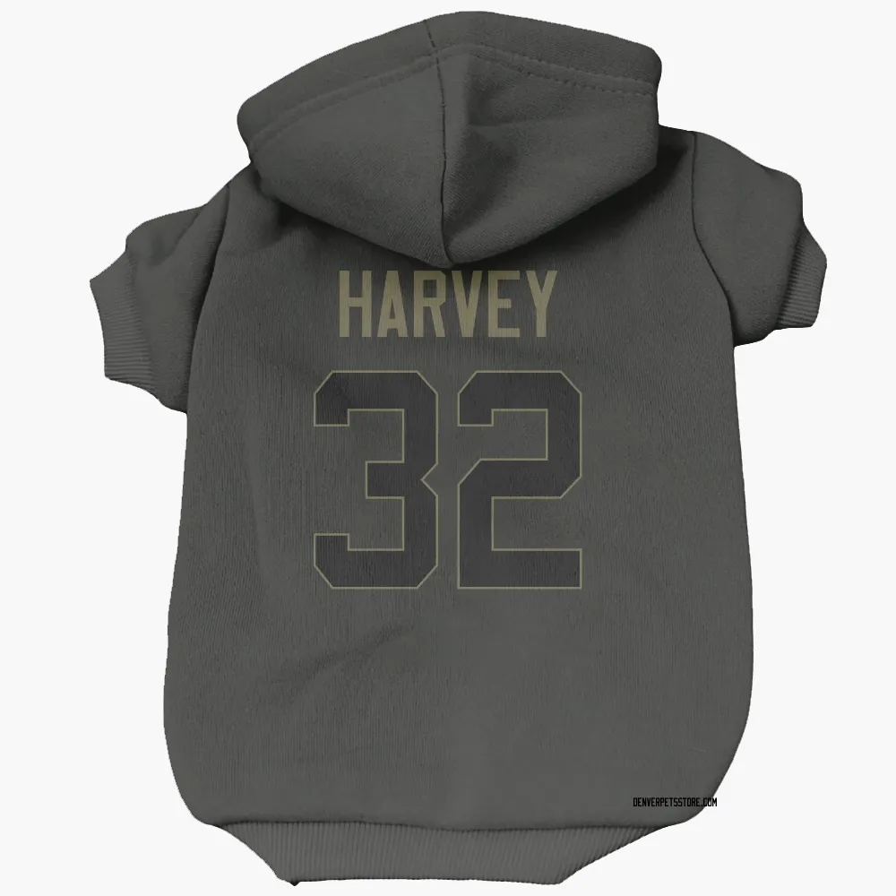 Denver Broncos Ahmari Harvey Black Service Pet Hoodie for Dog & Cat