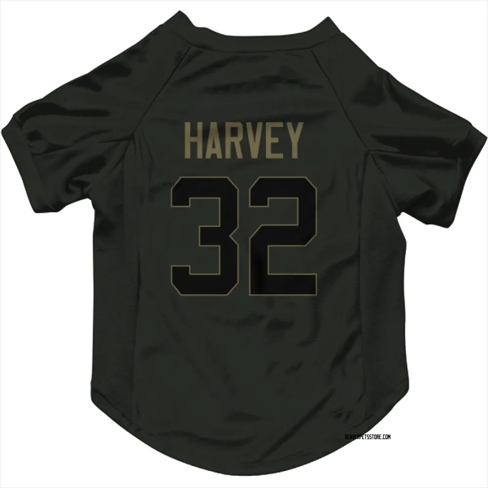 Denver Broncos Ahmari Harvey Black Service Pet Jersey for Dog & Cat