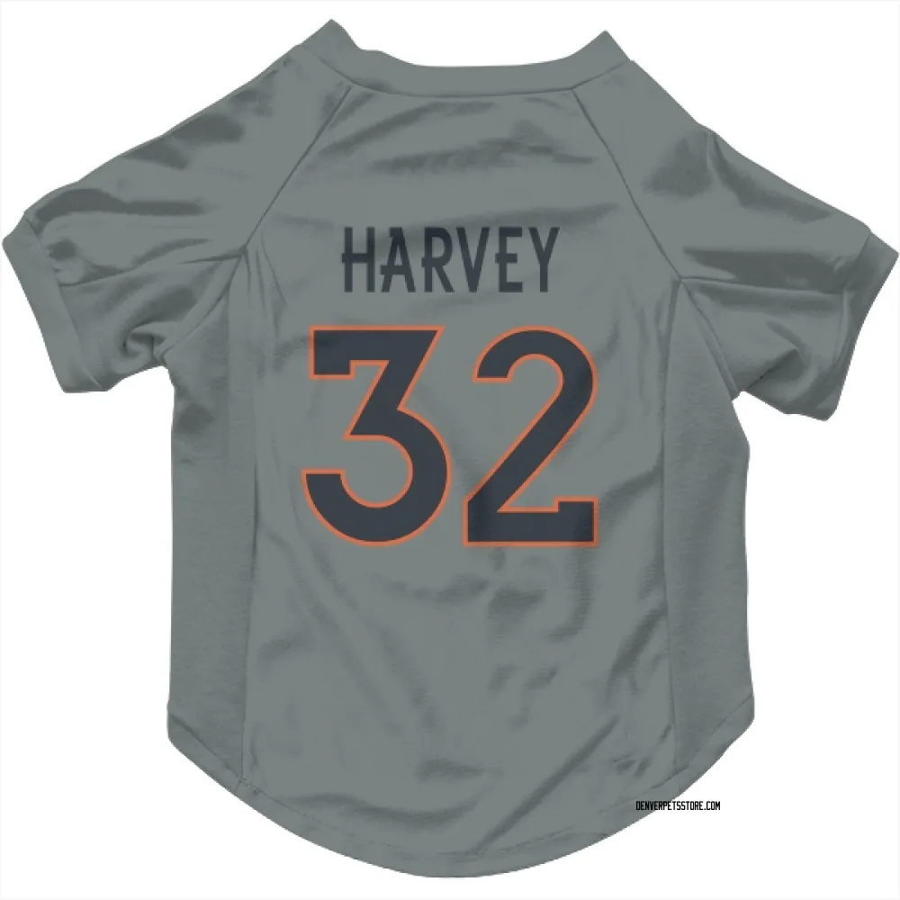 Denver Broncos Ahmari Harvey Gray Pet Jersey for Dog & Cat
