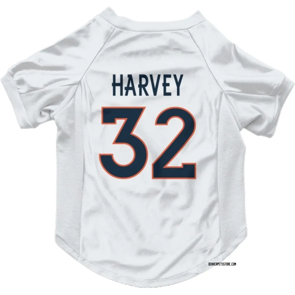 Denver Broncos Ahmari Harvey White Pet Jersey for Dog & Cat