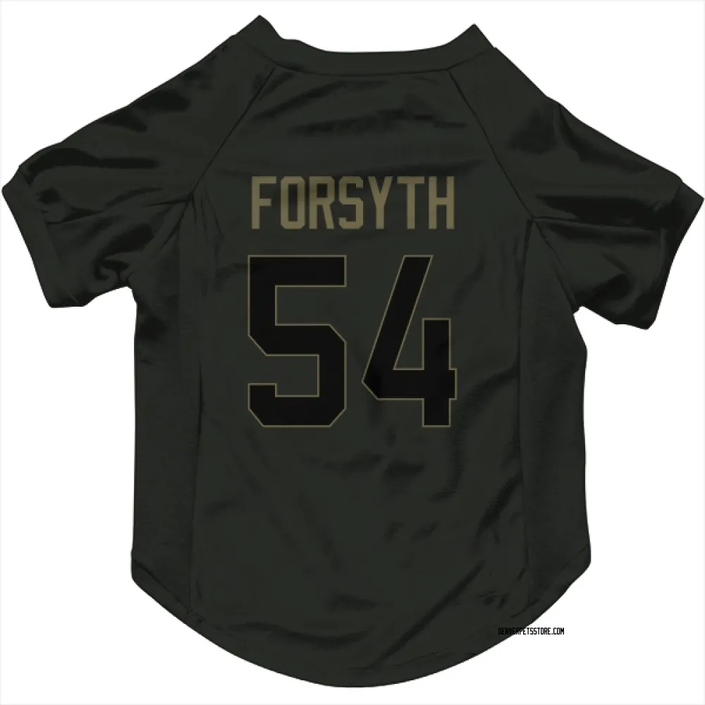 Denver Broncos Alex Forsyth Black Service Pet Jersey for Dog & Cat
