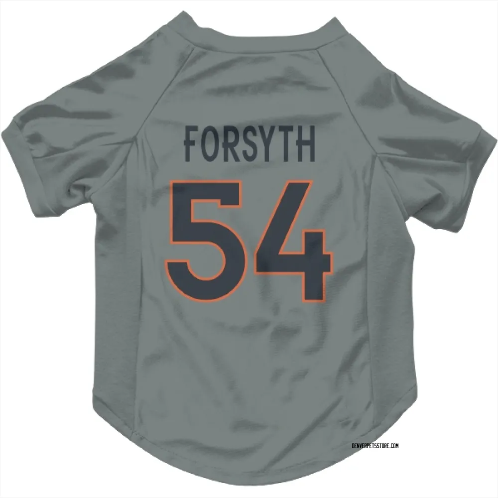 Denver Broncos Alex Forsyth Gray Pet Jersey for Dog & Cat