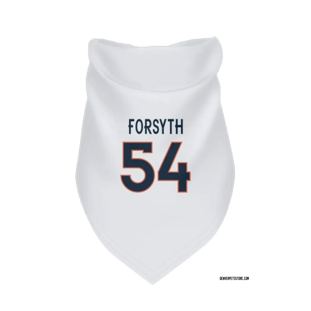 Denver Broncos Alex Forsyth White Pet Bandana for Dog & Cat