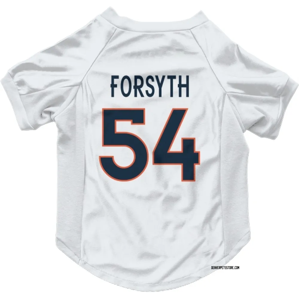 Denver Broncos Alex Forsyth White Pet Jersey for Dog & Cat