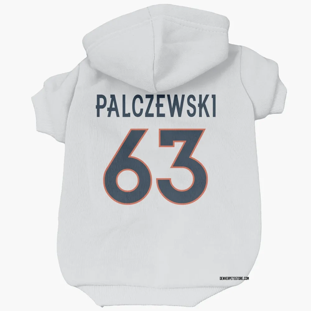 Denver Broncos Alex Palczewski White Pet Hoodie for Dog & Cat