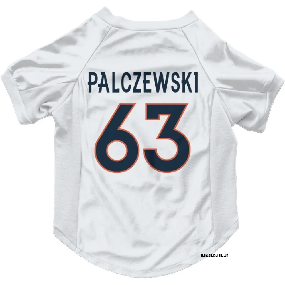 Denver Broncos Alex Palczewski White Pet Jersey for Dog & Cat