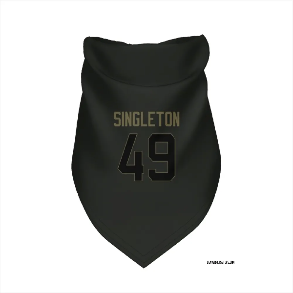 Denver Broncos Alex Singleton Black Service Pet Bandana for Dog & Cat