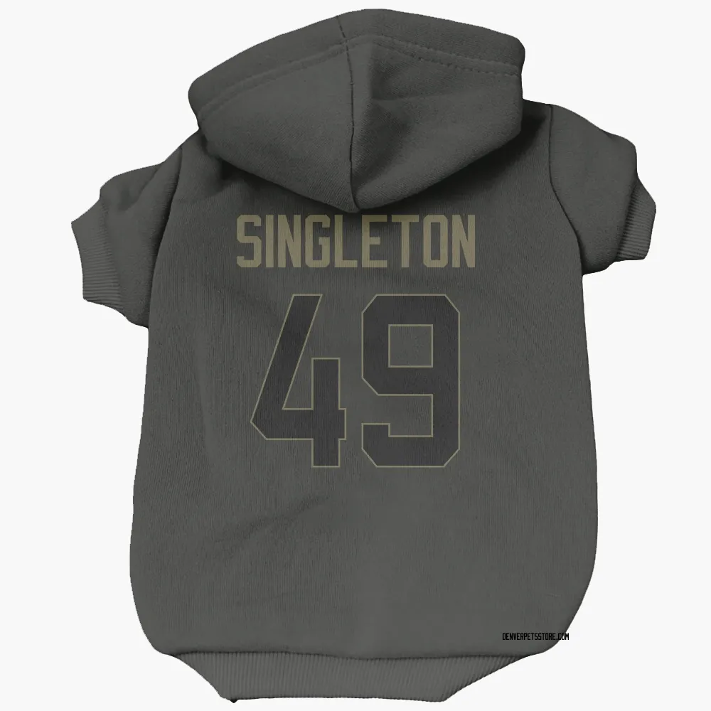 Denver Broncos Alex Singleton Black Service Pet Hoodie for Dog & Cat