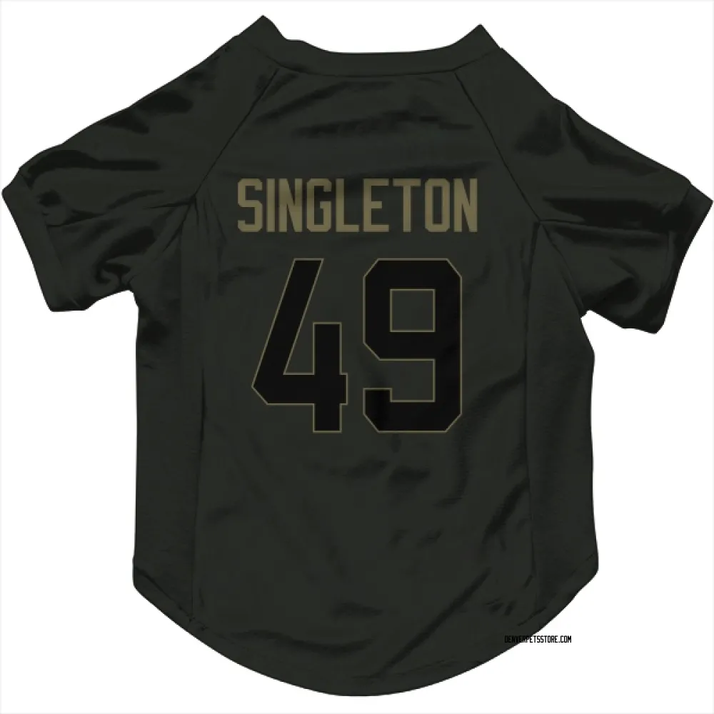 Denver Broncos Alex Singleton Black Service Pet Jersey for Dog & Cat