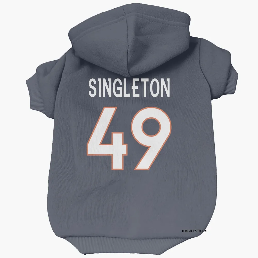Denver Broncos Alex Singleton Navy Pet Hoodie for Dog & Cat