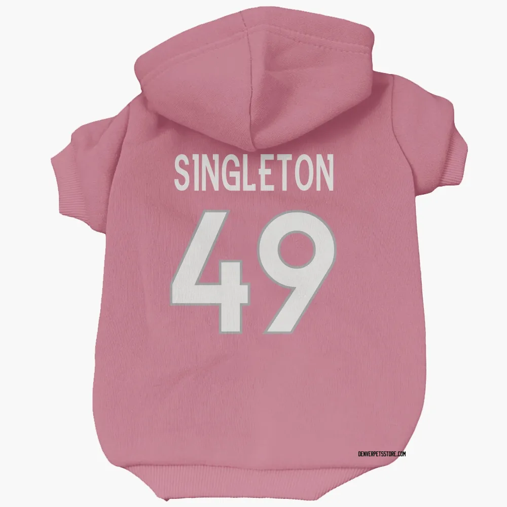 Denver Broncos Alex Singleton Pink Pet Hoodie for Dog & Cat