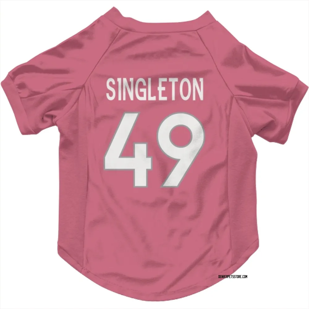 Denver Broncos Alex Singleton Pink Pet Jersey for Dog & Cat