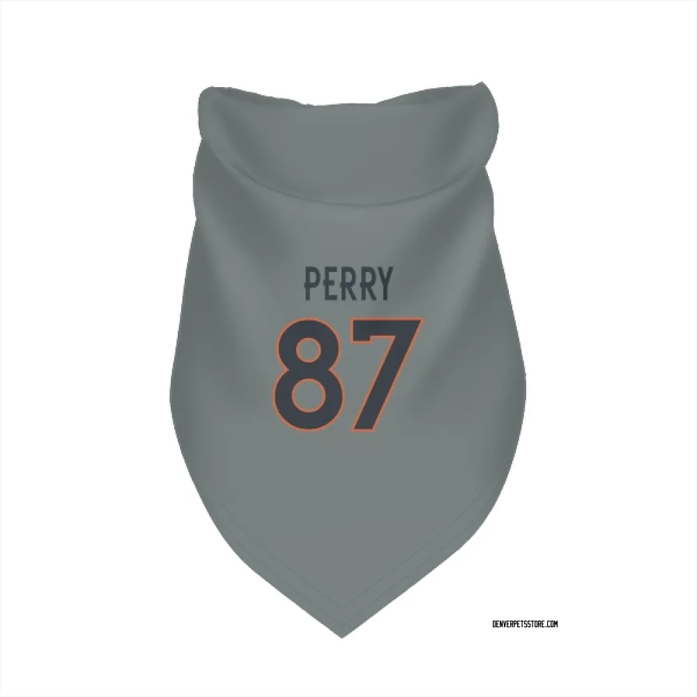 Denver Broncos A.T. Perry Gray Pet Bandana for Dog & Cat