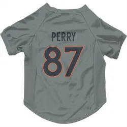 Denver Broncos A.T. Perry Gray Pet Jersey for Dog & Cat