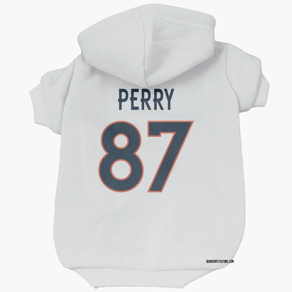 Denver Broncos A.T. Perry White Pet Hoodie for Dog & Cat