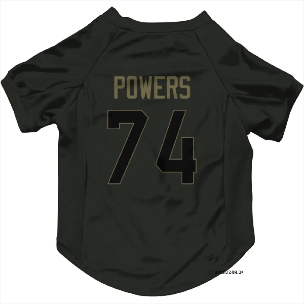 Denver Broncos Ben Powers Black Service Pet Jersey for Dog & Cat