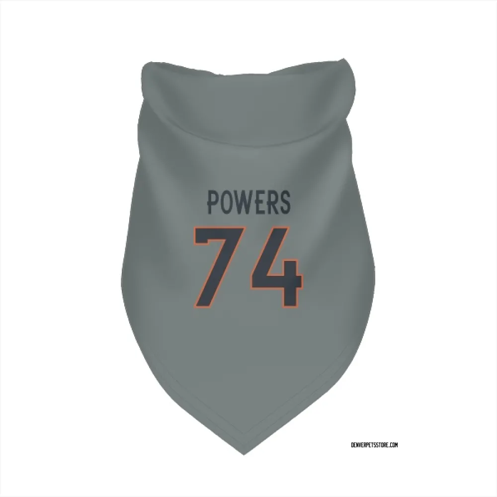 Denver Broncos Ben Powers Gray Pet Bandana for Dog & Cat