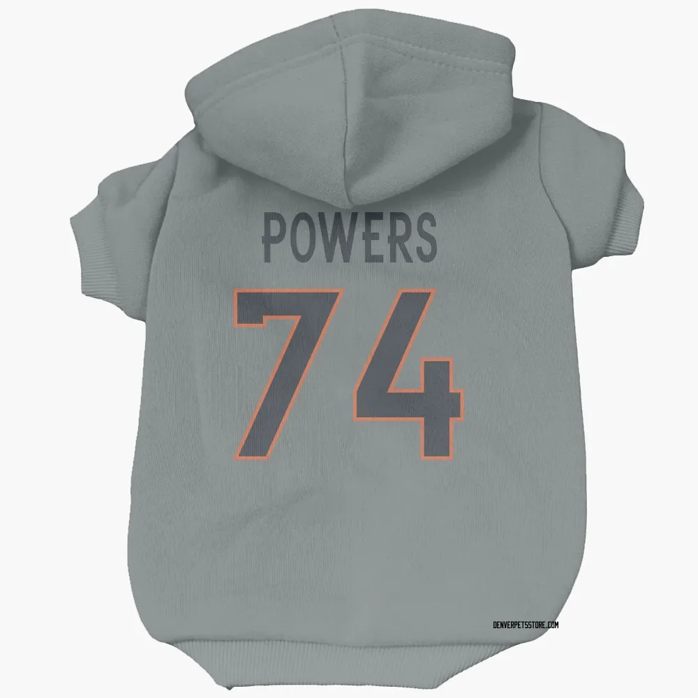 Denver Broncos Ben Powers Gray Pet Hoodie for Dog & Cat