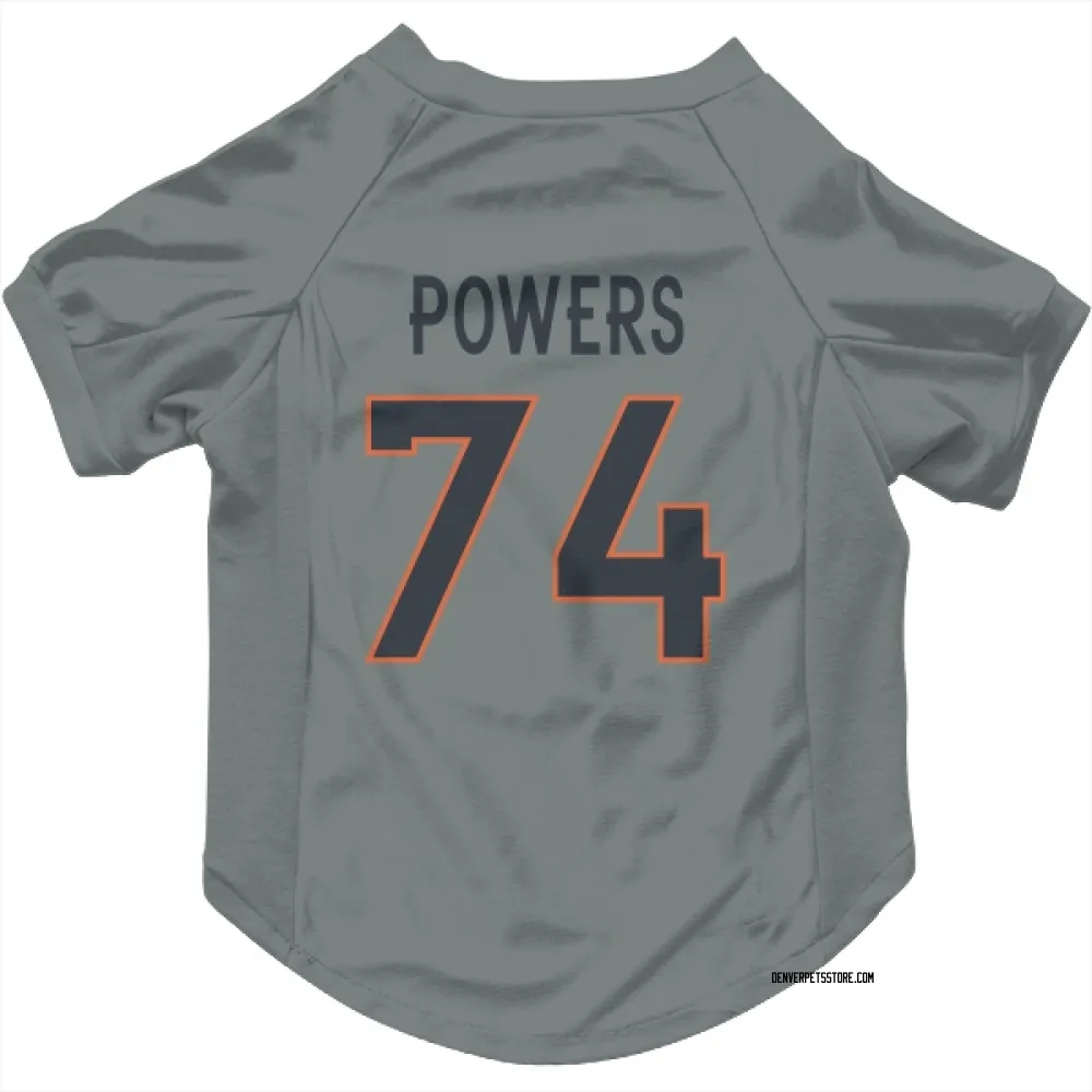 Denver Broncos Ben Powers Gray Pet Jersey for Dog & Cat