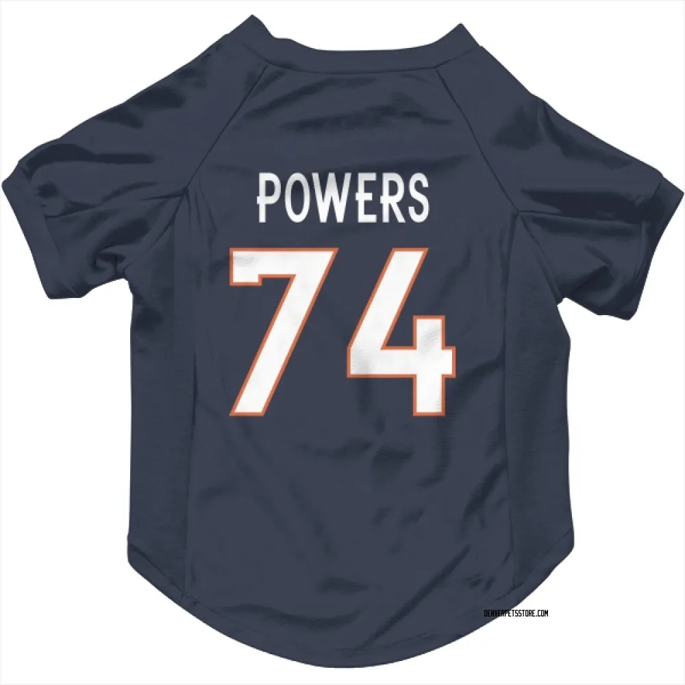 Denver Broncos Ben Powers Navy Pet Jersey for Dog & Cat