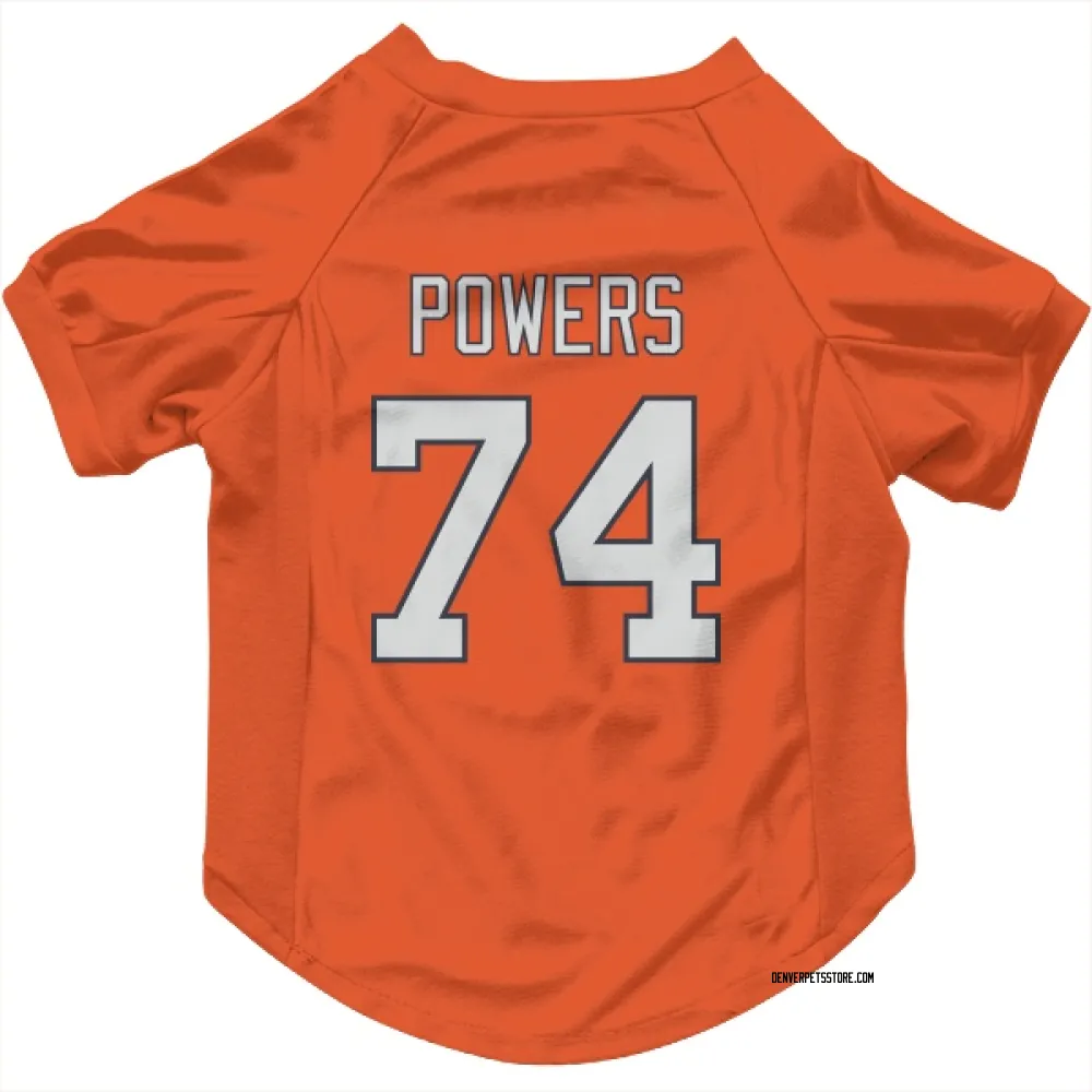 Denver Broncos Ben Powers Orange Pet Jersey for Dog & Cat
