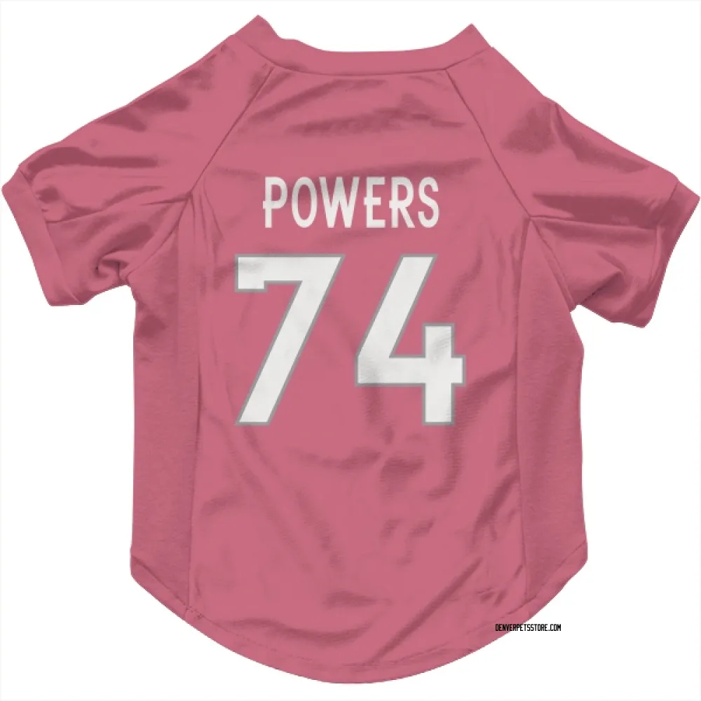 Denver Broncos Ben Powers Pink Pet Jersey for Dog & Cat