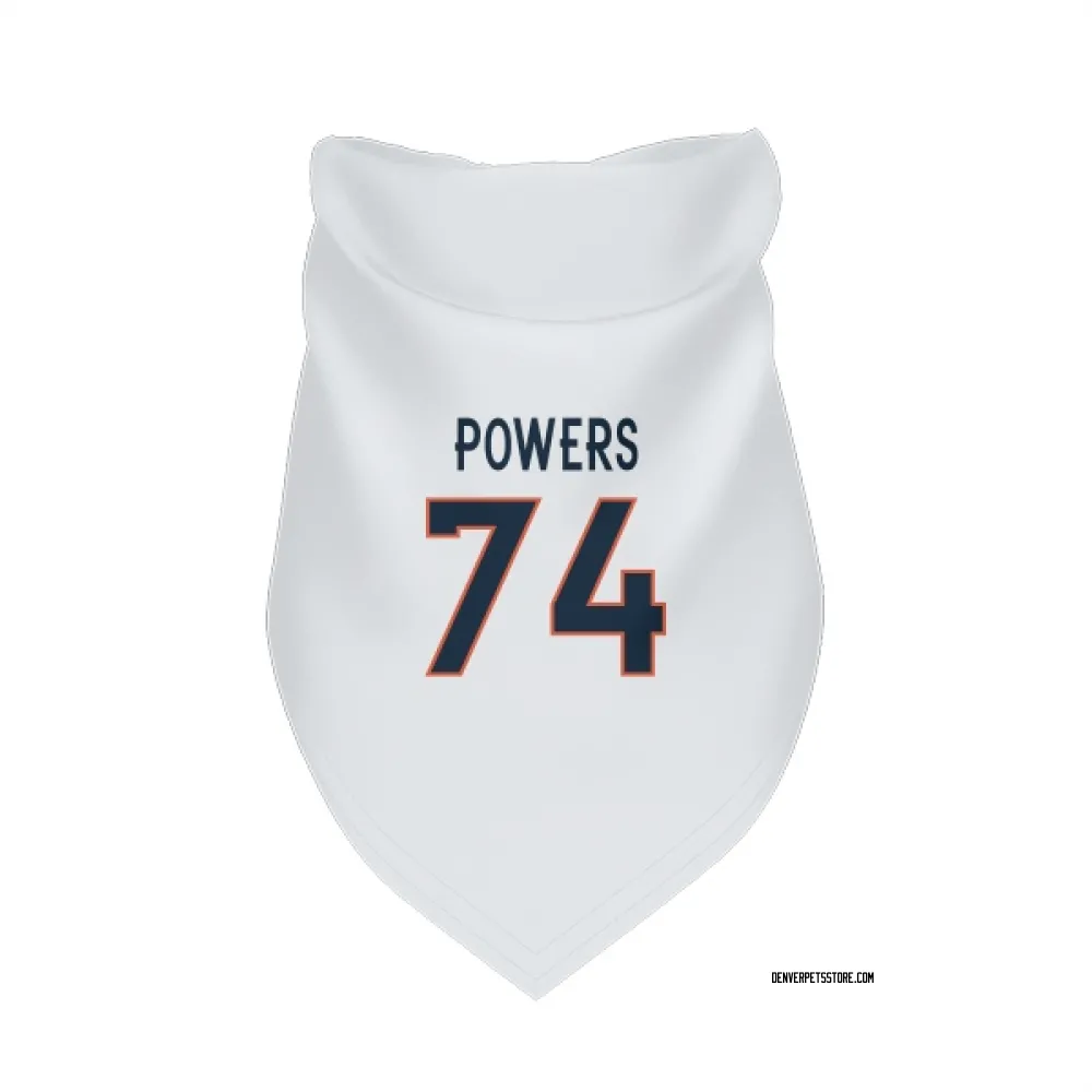 Denver Broncos Ben Powers White Pet Bandana for Dog & Cat