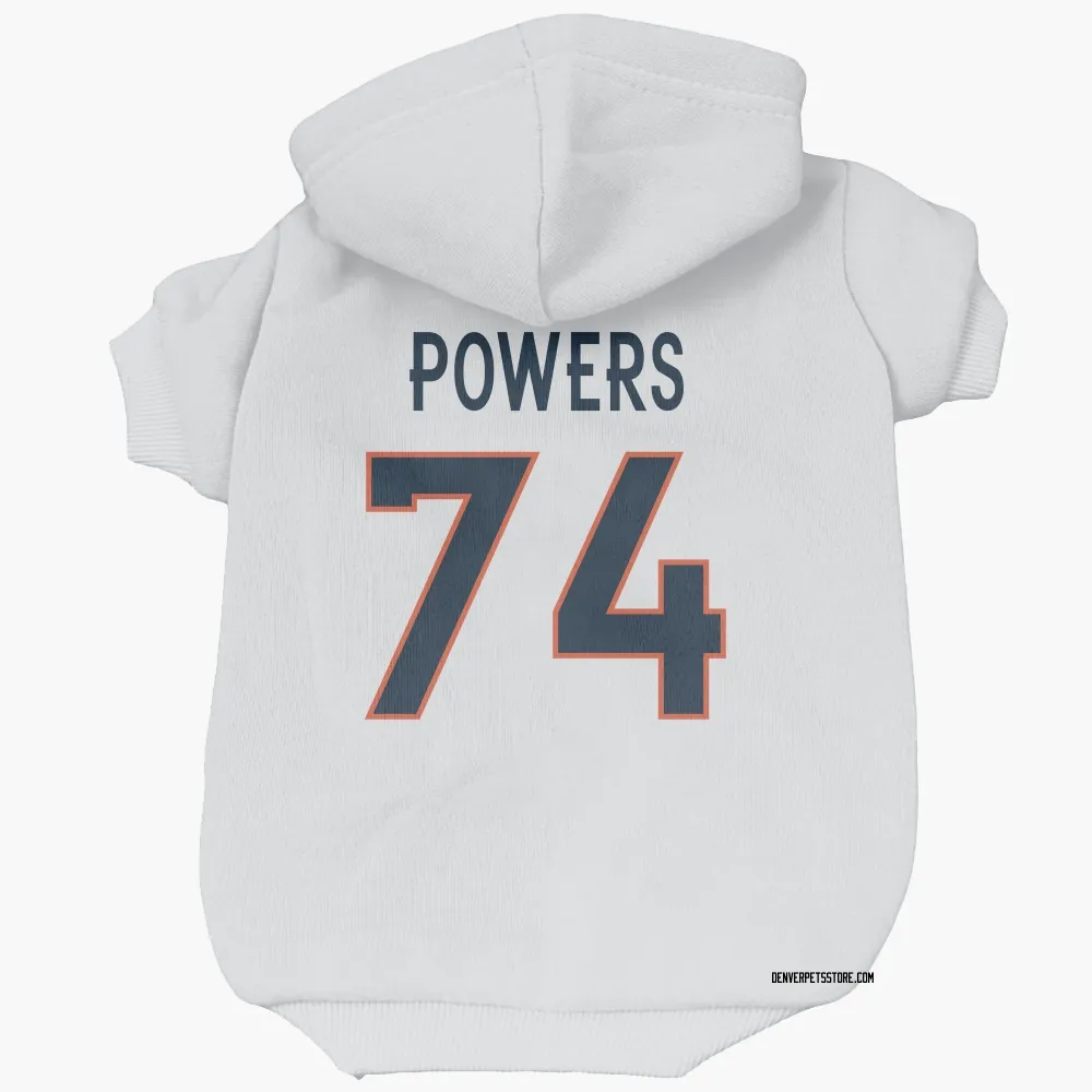 Denver Broncos Ben Powers White Pet Hoodie for Dog & Cat