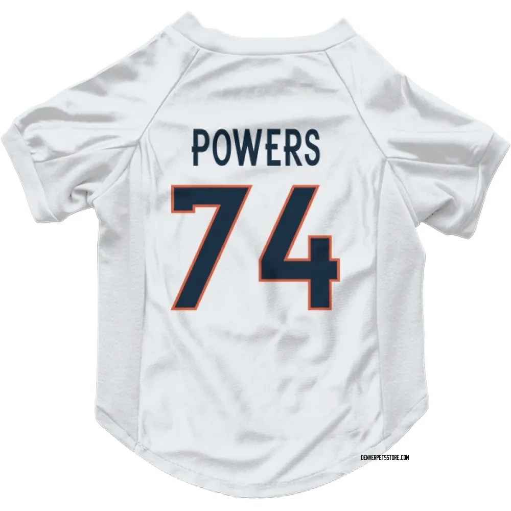 Denver Broncos Ben Powers White Pet Jersey for Dog & Cat