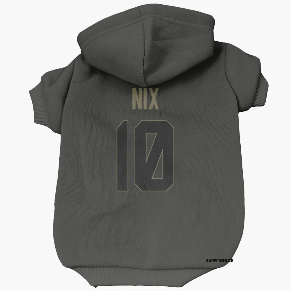 Denver Broncos Bo Nix Black Service Pet Hoodie for Dog & Cat