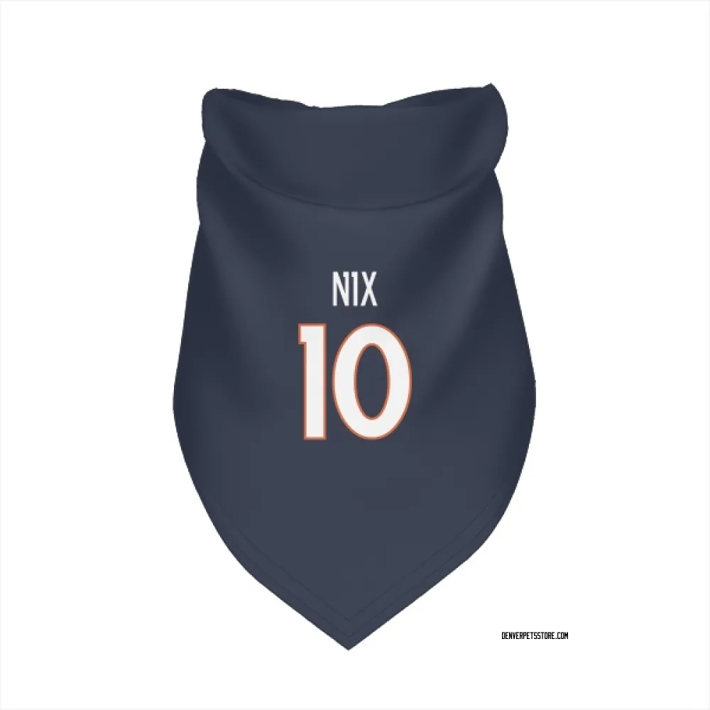 Denver Broncos Bo Nix Navy Pet Bandana for Dog & Cat
