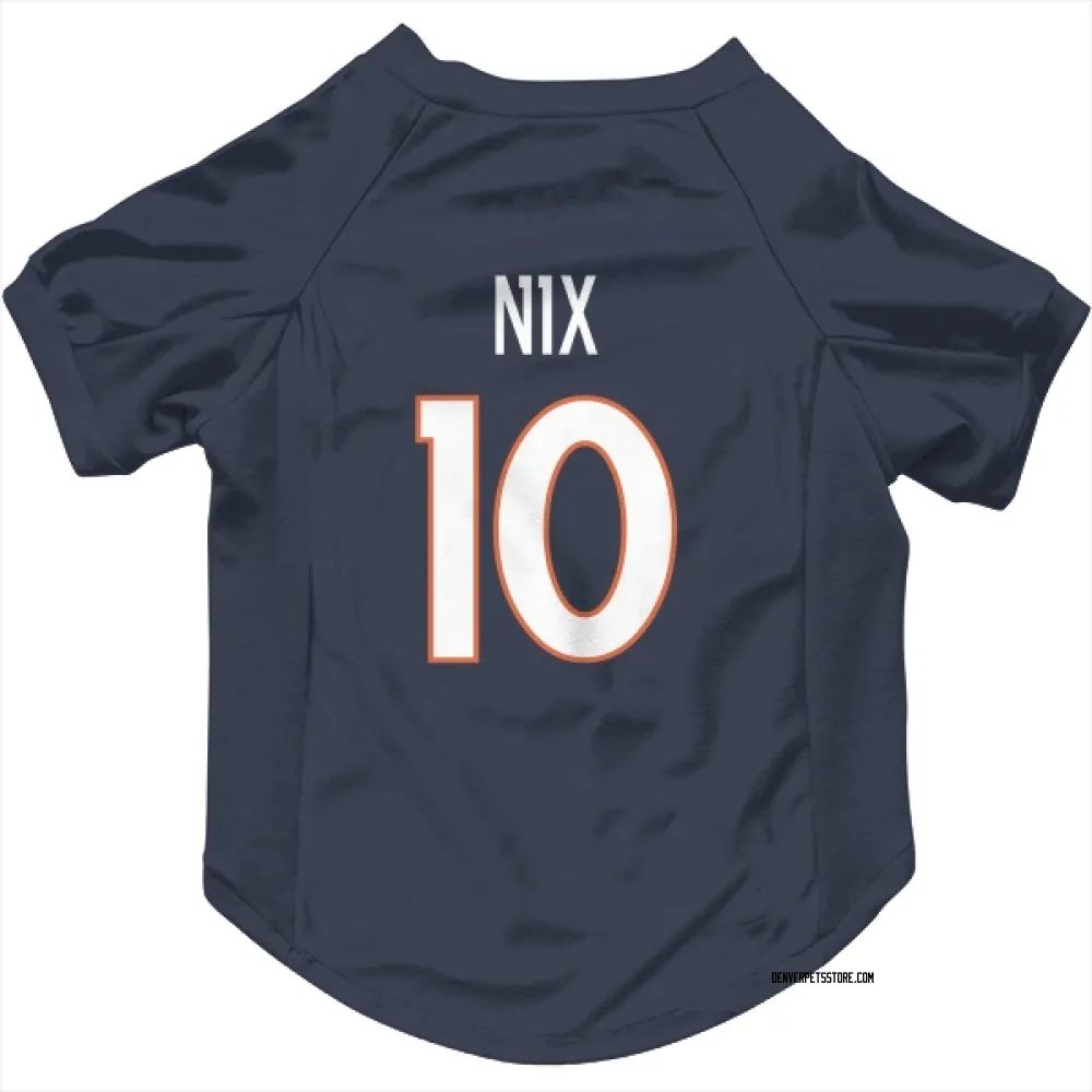 Denver Broncos Bo Nix Navy Pet Jersey for Dog & Cat