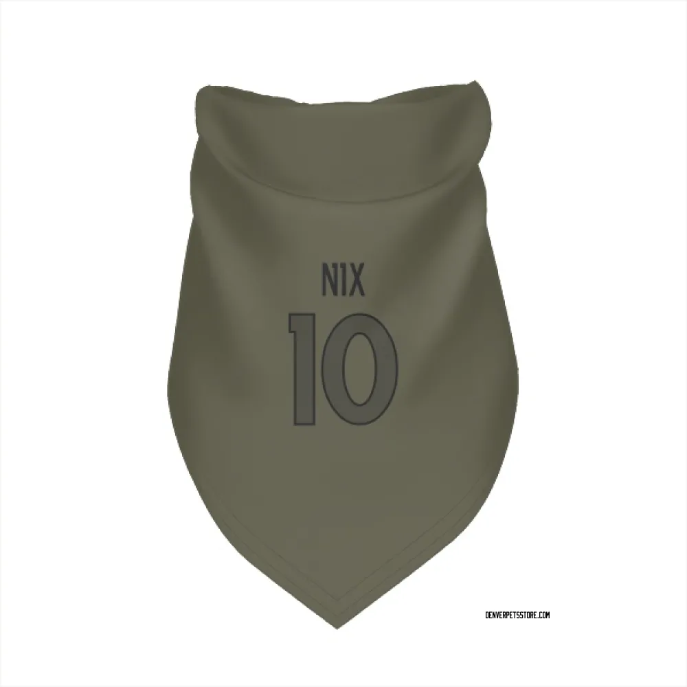 Denver Broncos Bo Nix Olive Pet Bandana for Dog & Cat