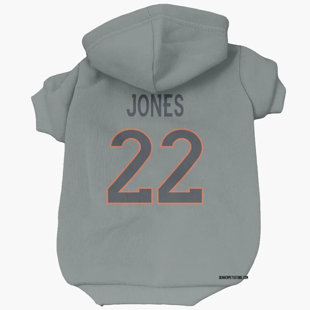 Denver Broncos Brandon Jones Gray Pet Hoodie for Dog & Cat