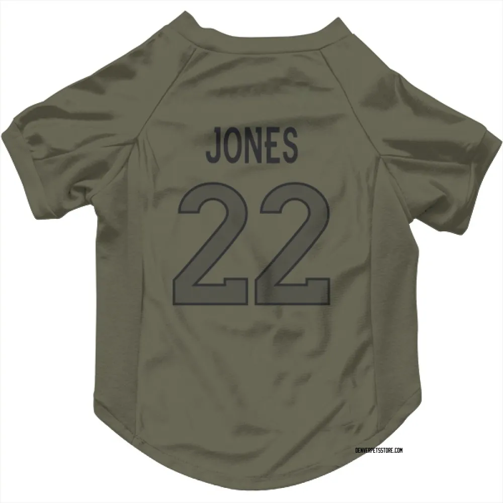 Denver Broncos Brandon Jones Olive Pet Jersey for Dog & Cat