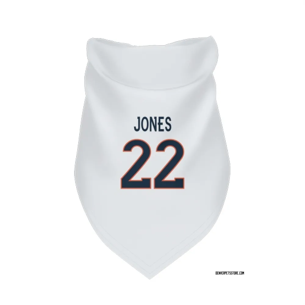 Denver Broncos Brandon Jones White Pet Bandana for Dog & Cat