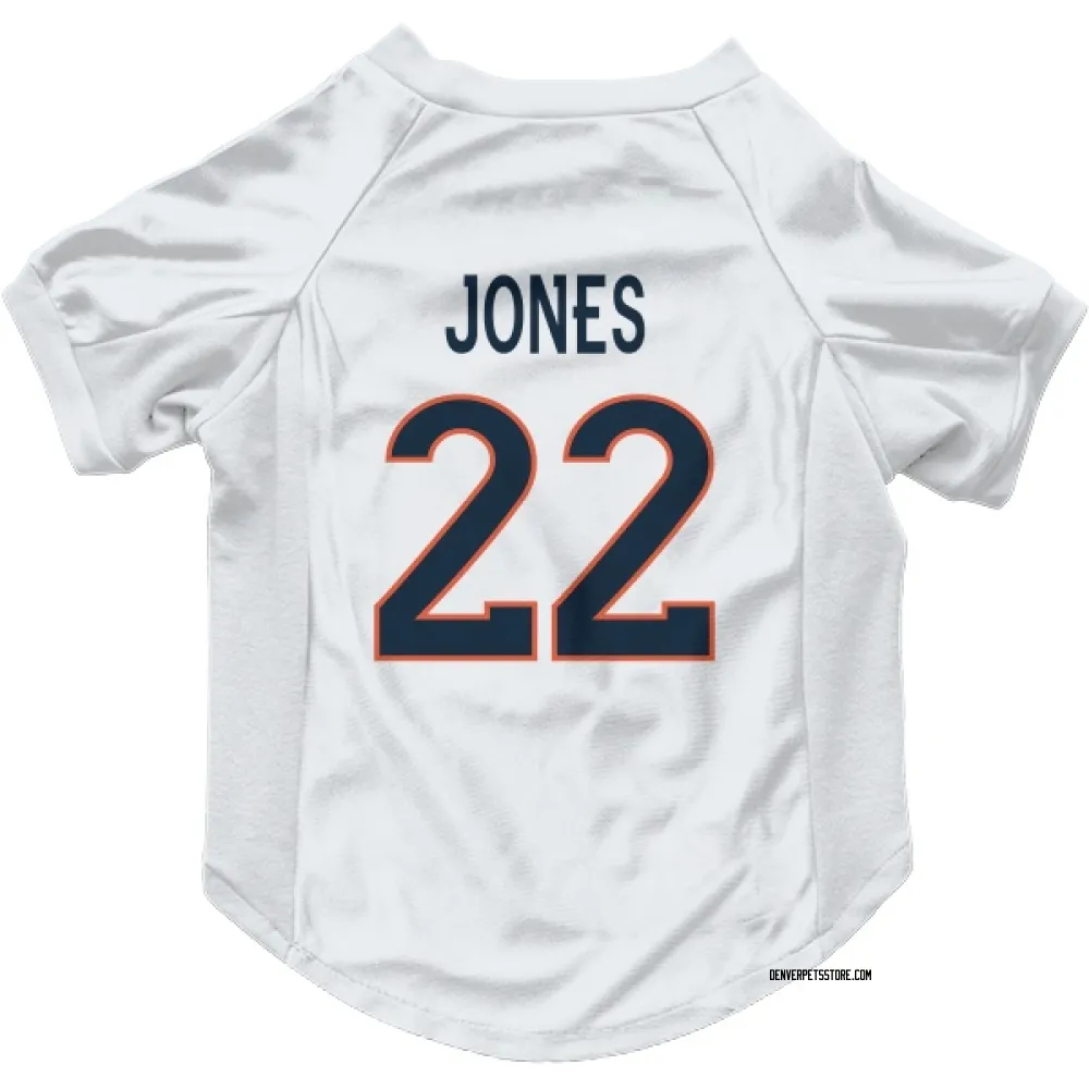 Denver Broncos Brandon Jones White Pet Jersey for Dog & Cat