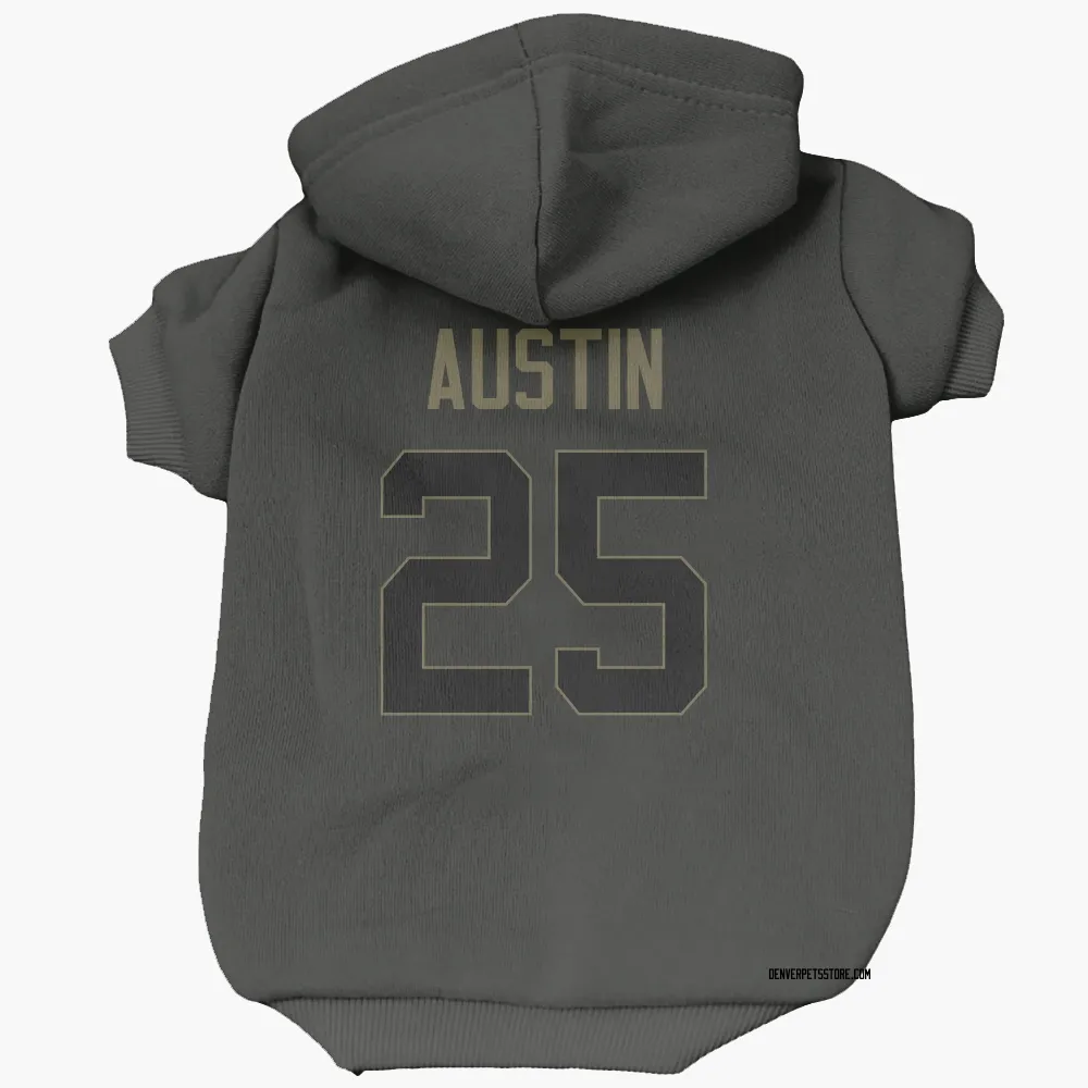 Denver Broncos Brent Austin Black Service Pet Hoodie for Dog & Cat