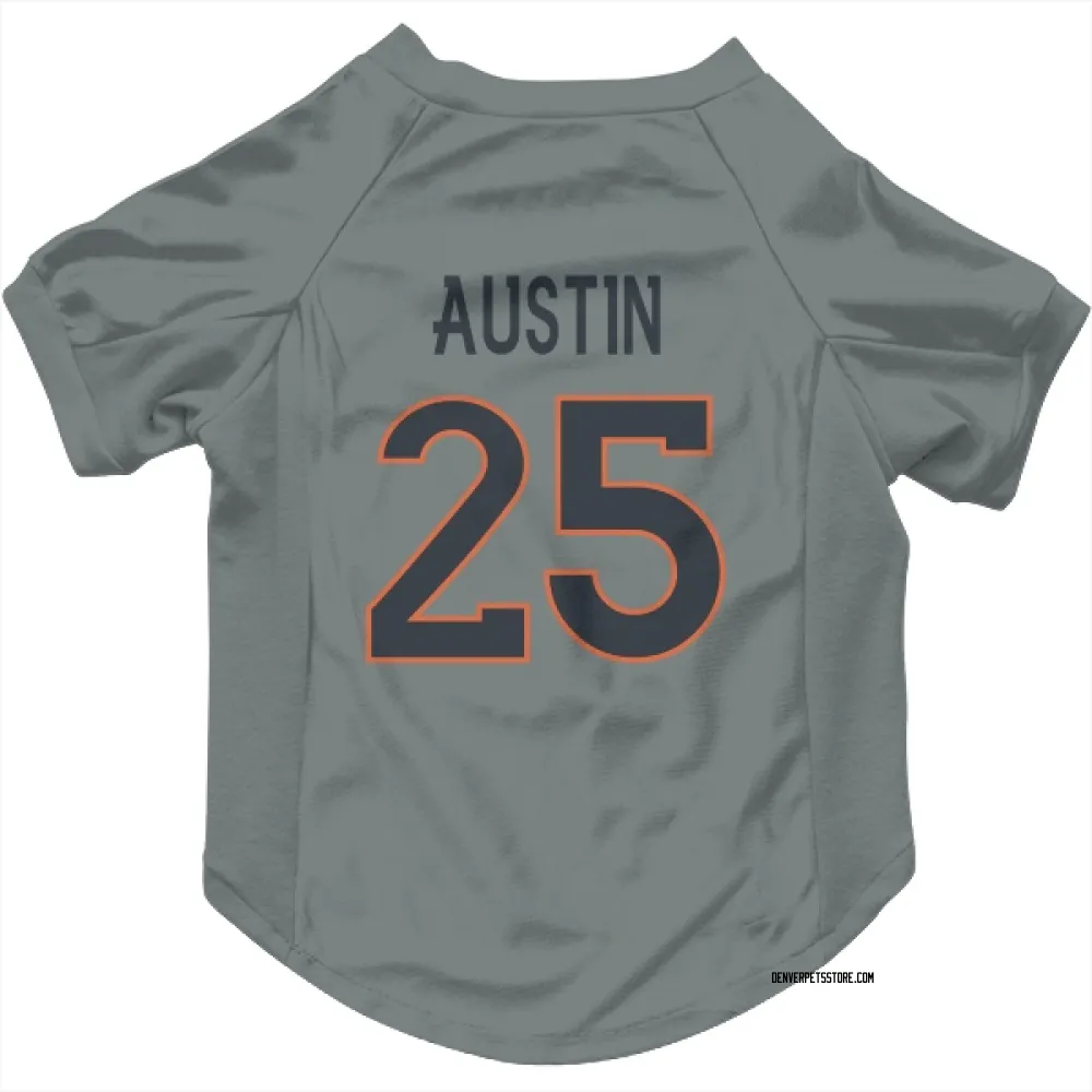 Denver Broncos Brent Austin Gray Pet Jersey for Dog & Cat